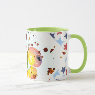 Starry fjäril, grönt kaffe för ringer 11oz/team mugg