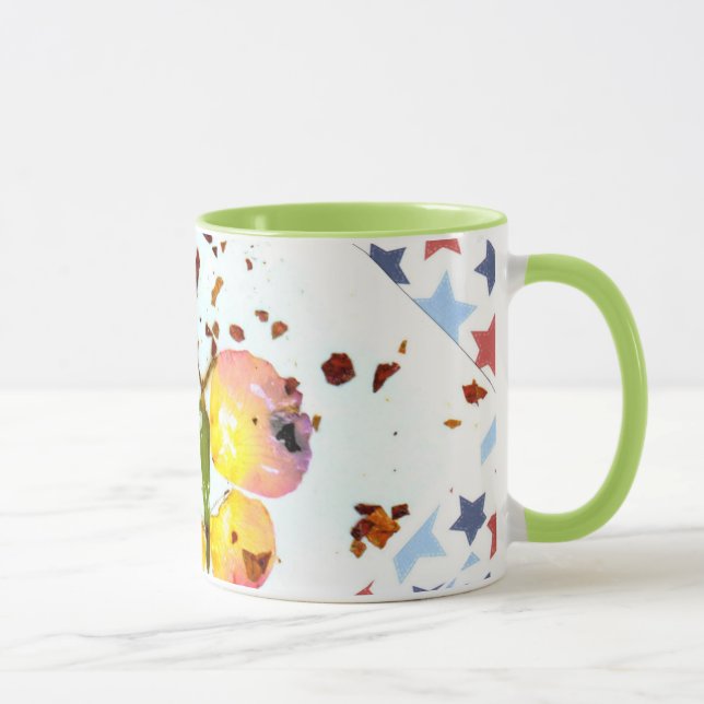Starry fjäril, grönt kaffe för ringer 11oz/teamugg mugg (Höger)