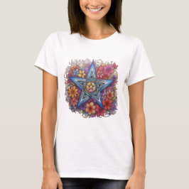 Starry Floral Radiance T Shirt