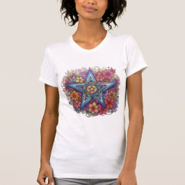 Starry Floral Radiance T Shirt