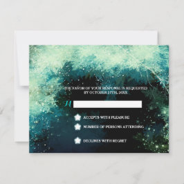Starry Forest Inspirational Bröllop OSA Kort