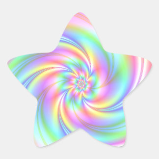 Starry Girl Rosa Twirl Star Stickers Stjärnformat Klistermärke