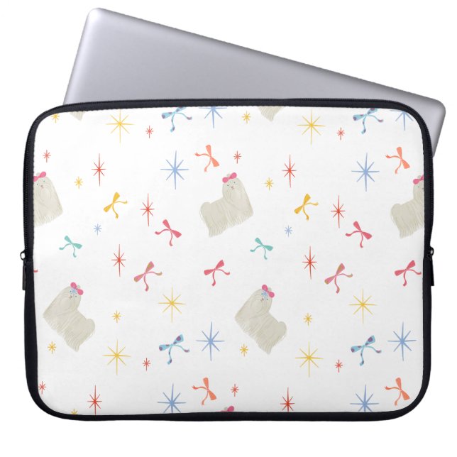 Starry Gnistra Cute Puppy Önskemål Laptop Fodral (Framsidan)