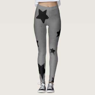 Starry grå färgdamasker leggings
