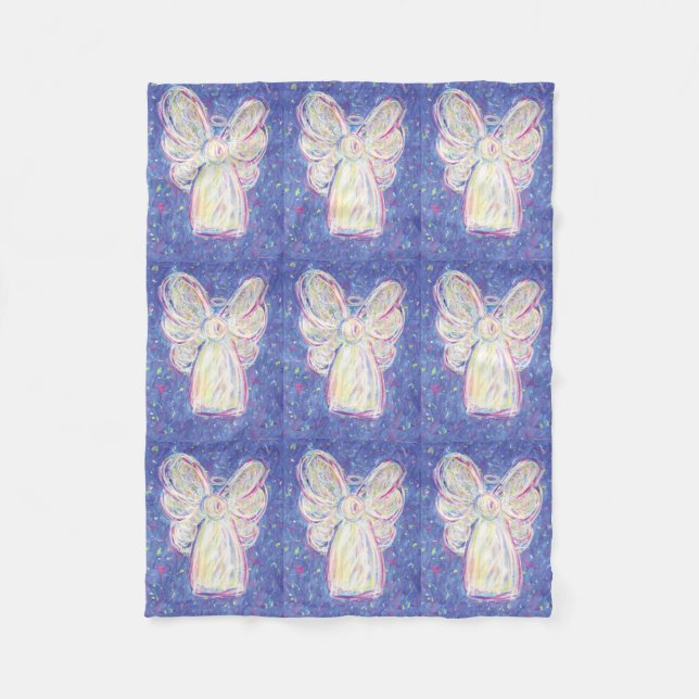 Starry Guardian Angel Anpassningsbar Fleece Blanke (Framsidan)