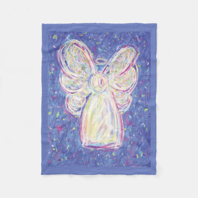 Starry Guardian Angel Anpassningsbar Fleece Blanke (Framsidan)