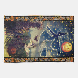 Starry Halloween Natt Kökshandduk