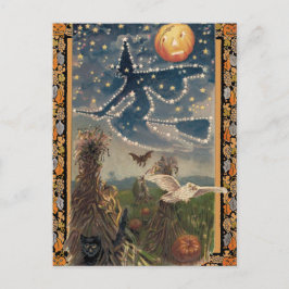 Starry Halloween Nattvykort Vykort