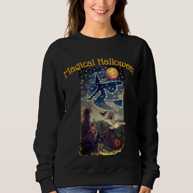 Starry Halloween Night Womens Shirt T (Framsida)