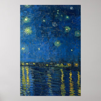 Starry Harbour Skyscape Art Poster