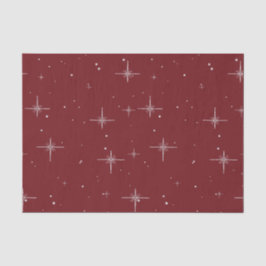Starry Helgdag Tissue Paper - Red with Silver Star
