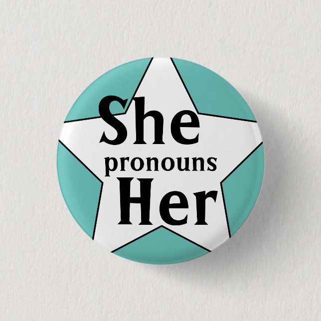 Starry her Pronouns Knapp (Framsida)