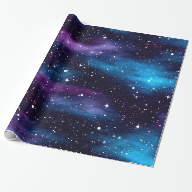 Starry Himlar Galaxy Presentpapper (Utrullad)
