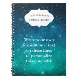 Starry Himlar inspirationerande skrivning Anteckningsbok Med Spiral