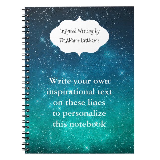 Starry Himlar inspirationerande skrivning Anteckningsbok Med Spiral (Framsidan)