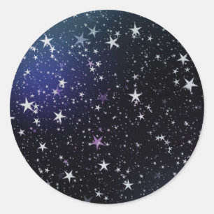 Starry Himlar Runt Klistermärke