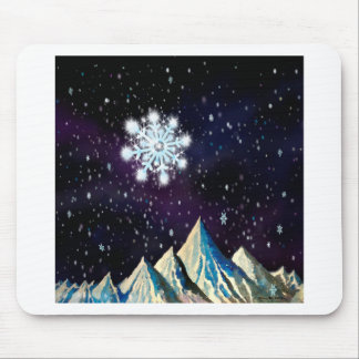 Starry Himlar w BIG Snöflingor Musmatta