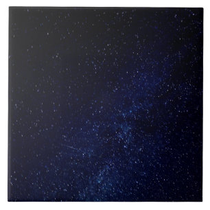Starry himmel för blått kakelplatta