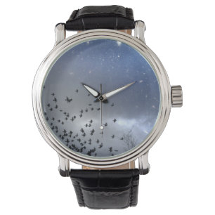 Starry himmel för blåttnatt armbandsur