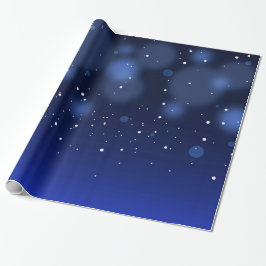 Starry himmel för Bokeh blåttabstrakt Presentpapper