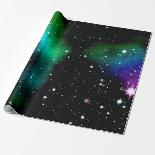 Starry himmel för natt som slår in papper presentpapper