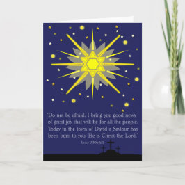 starry himmel med luke 2:10 - 11 helgkort