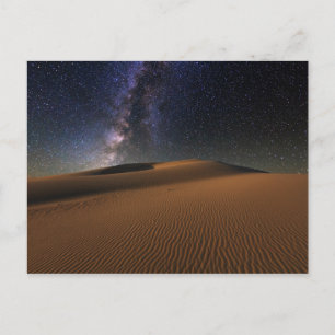 Starry himmel över den SanddynGobi öknen Vykort