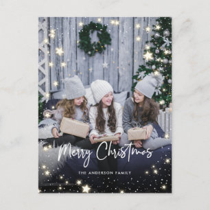 Starry Jul Photo Postcards Helg Vykort