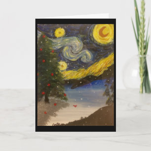 Starry julnatt helgkort