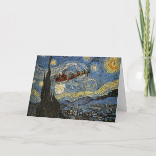 Starry julnattkort helgkort