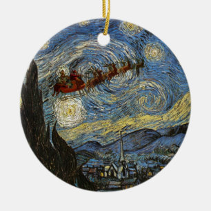 Starry julnattprydnad julgransprydnad keramik