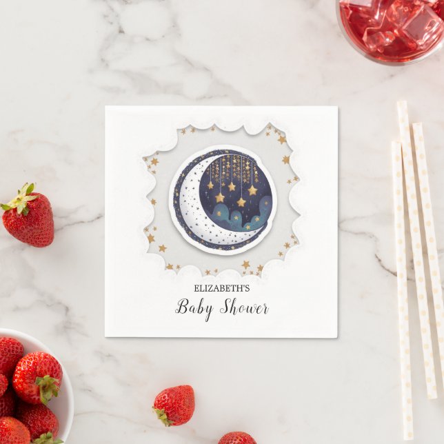 Starry Kids Stars Baby Shower Pappersservett (Insitu)
