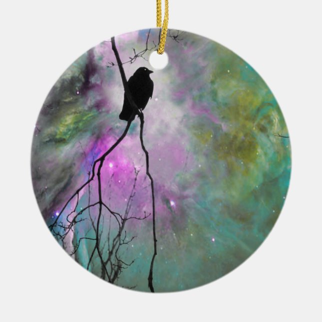 Starry Kråka Julgransprydnad Keramik (Framsidan)