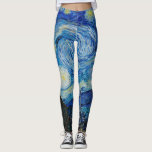 Starry Leg Leggings<br><div class="desc">En roligt,  färglös stjärnbakgrund med måne och stjärnor över en liten by. Se underbar ut medan du jobbar.</div>