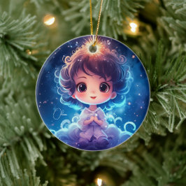 Starry Little Princess Natt Girly Personalize Julgransprydnad Keramik