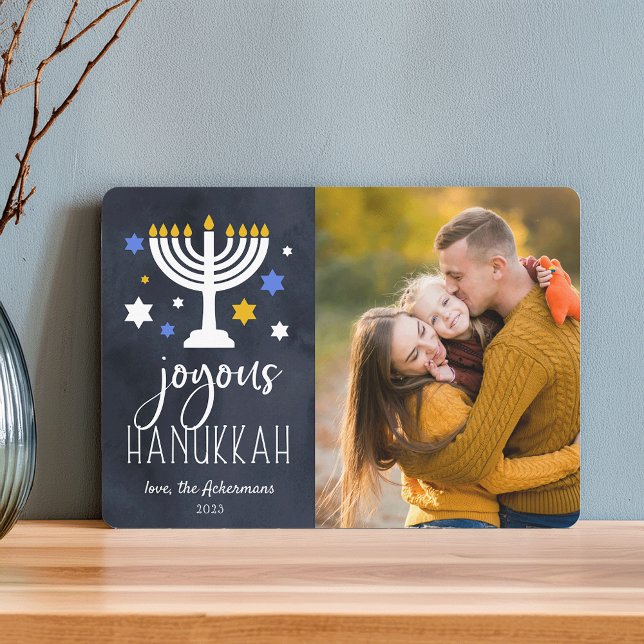 Starry Ljus | Hanukkah-fotokort Julkort (Skapare uppladdad)