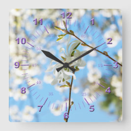 Starry Magnolia 6490 Fyrkantig Klocka