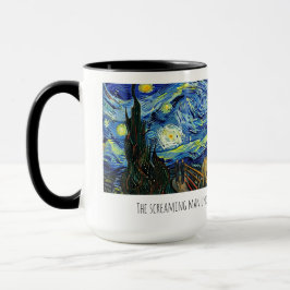 Starry man coffee mug. mugg