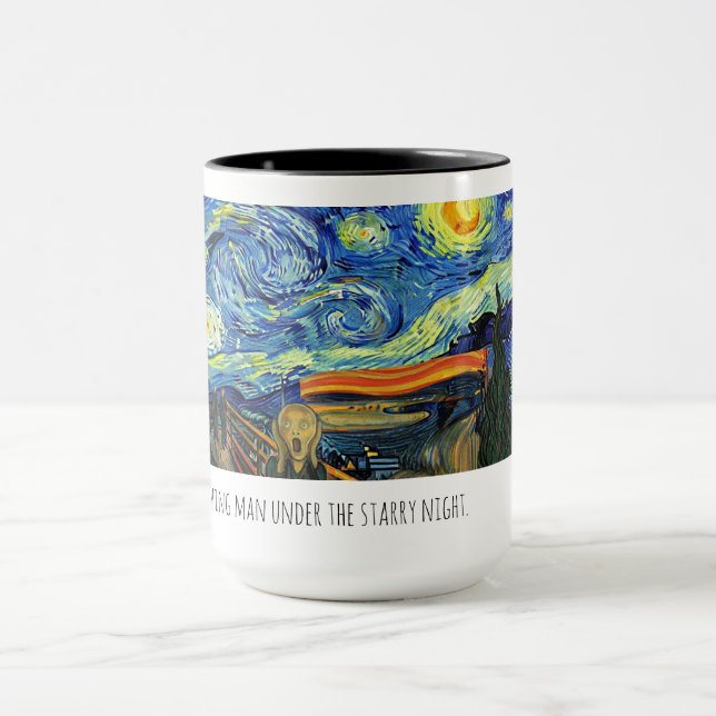Starry man coffee mug. mugg (Center)