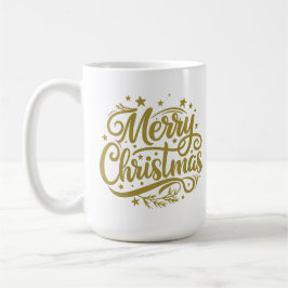 Starry Merry Christmas Greeting Kaffemugg