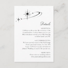 Starry Minimalist Celestial Wedding Details Tilläggskort