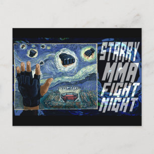 Starry MMA Fight Natt Vykort