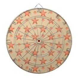 Starry mönster i gradient terracotta orange darttavla