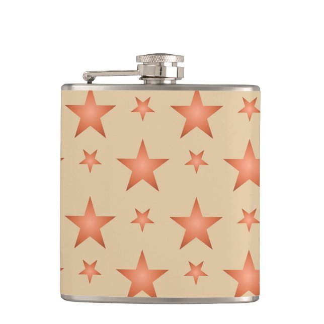 Starry mönster i gradient terracotta orange fickplunta (Framsidan)