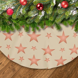 Starry mönster i gradient terracotta orange julgransmatta borstad polyester