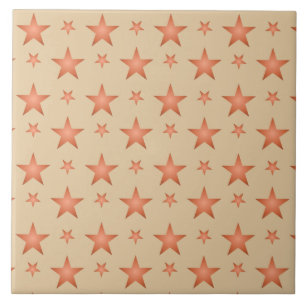 Starry mönster i gradient terracotta orange kakelplatta