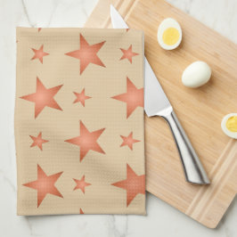 Starry mönster i gradient terracotta orange kökshandduk