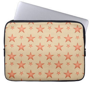 Starry mönster i gradient terracotta orange laptop fodral