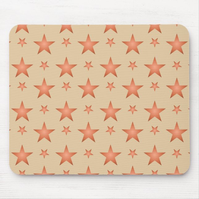 Starry mönster i gradient terracotta orange musmatta (Framsidan)