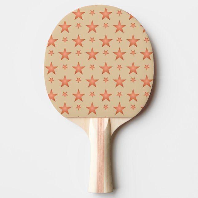 Starry mönster i gradient terracotta orange pingisracket (Framsidan)